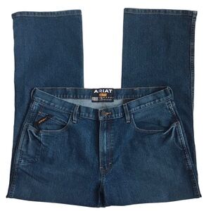 Ariat Rebar M4 Low Rise Boot in Carbine Wash Blue Denim Jeans Size 38X40